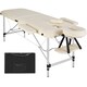 image 1 of Massage Table - 2-zone bed, aluminium frame, with carry bag, head- and armrests | Cream | beige | 1