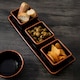 image 1 of Interiors By Premier Set of 3 Black Dip Bowls With Tray, Terracotta Dip Dishes, Stylish Chip Dip Bowl Set, Ideal For Parties Black