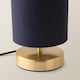 image 6 of ValueLights Francis Gold Touch Table Lamps Navy Shade | Gold