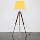 image 3 of ValueLights Clipper Brown Floor Lamp Yellow Shade Yellow