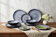 image 4 of 12pc Blue & Purple Reactive Glaze Dinner Set