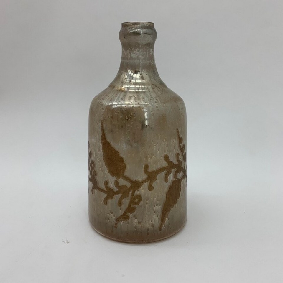 image 1 of Decorative Vase - Antique Silver Glass - L17 x W18 x H28 cm Grey