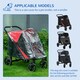 image 7 of PawHut Dog Stroller Rain Cover, Cover for Dog Pram Buggy for, Large, Medium Dogs