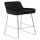 image 1 of Tamzin Black Velvet Bar Chair With Low Arms Black
