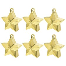Gold Star Balloon Weights - Pack of 6