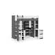 image 2 of Charcoal and White High Sleeper Bed - Single (90cm)