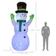 image 3 of Outsunny 10ft Inflatable Snowman w/ Black Hat, Green Scarf for Garden Yard