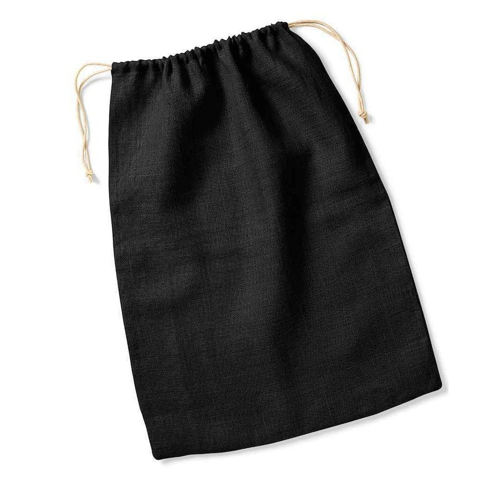 image 1 of Westford Mill Jute Stuff Bag - Black/Natural - M Black