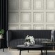image 2 of Belgravia Amara Panel Vinyl Textured Wallpaper - Off White/Silver - 10m x 53cm White