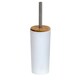 image 2 of Showerdrape Sonata White & Bamboo Toilet Brush & Holder