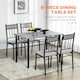 image 4 of HOMCOM 5 Pieces Dining Room Sets, Kitchen Table and Chairs Set 4