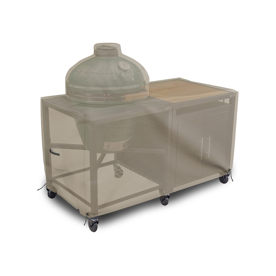 image 1 of Covers&All Big Egg Grill Cover, 12 Oz Waterproof UV & Weather Resistant, PVC Coated Outdoor Cover, 60 in L x 36 in D x 50 in H, Beige