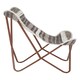 image 5 of Cefena Grey And White Butterfly Chair Multi