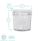 image 3 of Argon Tableware Glass Jam Jars - 90ml - Pack of 6 - Lids Not Included