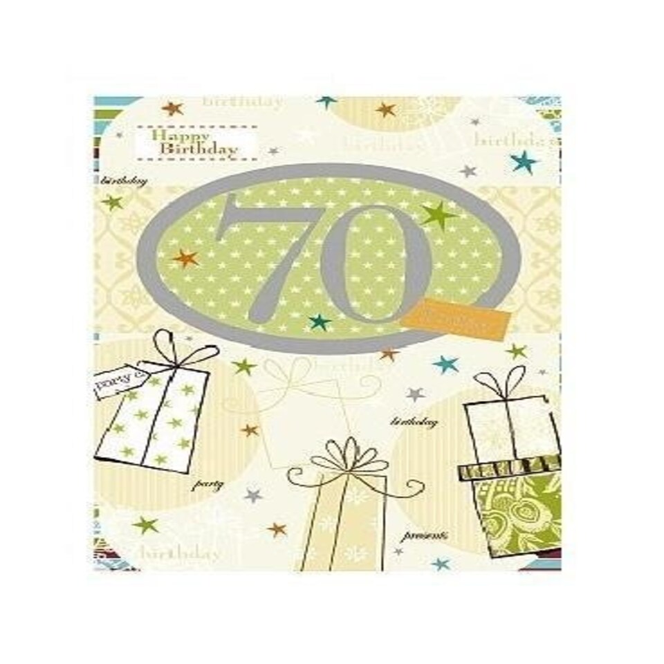 image 1 of 70th Happy Birthday Card