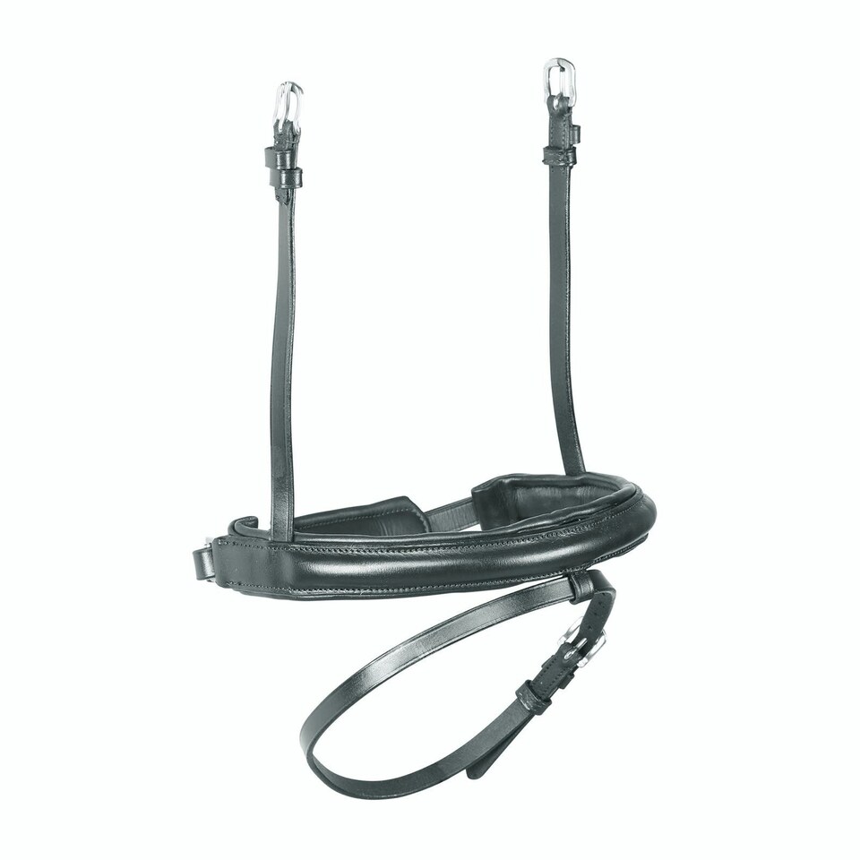 image 1 of Velociti Leather Dressage Horse Flash Noseband - Black - Full