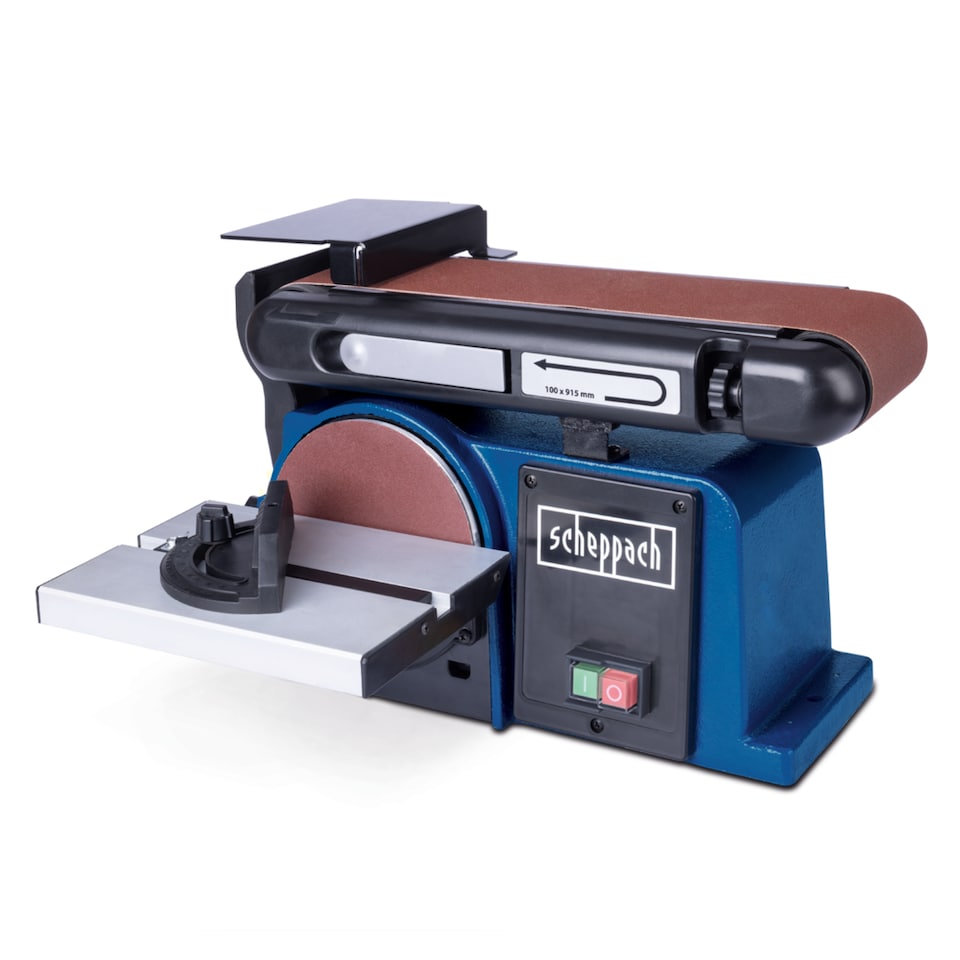 image 1 of Scheppach BTS800 Belt & Disc Sander, 370W, 150mm Disc, 100x280mm Belt, Tilting Table