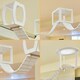 image 10 of NOVECRAFTO Modular Ceiling Cat Furniture – Wooden Hanging Cat Tower with Shelves, Bridge & Sleeper – Space-Saving Climbing System for Indoor Cats White