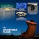 image 4 of Outsunny Fire Pit Table with 50,000 BTU Burner, Cover, Glass Screen, Grey