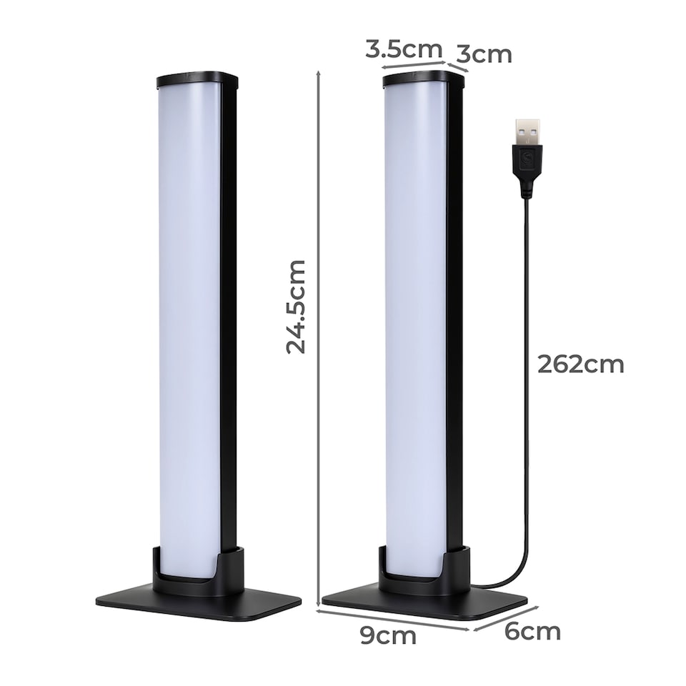 image 1 of Emitto 2x Smart RGB LED Light Bar Ambient Lamp Color Changing Music TV Backlight