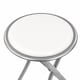 image 5 of White Padded Folding Breakfast Kitchen Bar Stool Seat | White