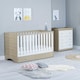image 2 of Babymore Veni 2 Piece Room Set with Drawer - Oak White