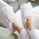 image 2 of Warmies Microwavable Slippers One Size Marshmallow Pink