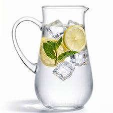 2.5L Clear Handmade Crystalin Glass Serving Jug Table Carafe Water Pitcher