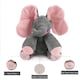 image 4 of Peek A Boo Singing Elephant Plush Toy, Talking Singing Elephant Plush Huggable Baby Toy (Grey)