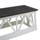 image 2 of Interiors by Premier Sleek Coffee Table, Rectangular Top Display Coffee Table, Carved Base Indoor Coffee Table With Storage White
