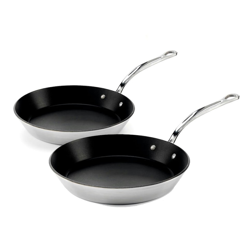 image 1 of Samuel Groves Classic Non-Stick Triply 2 Piece Frypan Set 20cm & 28cm
