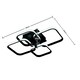 image 4 of Living and Home LED Energy-efficient Semi-Flush Ceiling Light - Black