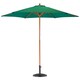 image 1 of Harbour Housewares Wooden Garden Parasol & Base Set - 2.7m - Green