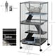 image 4 of PawHut Rolling Small Animal Cage for Chinchillas Ferrets Kittens W/ Ramp Silver