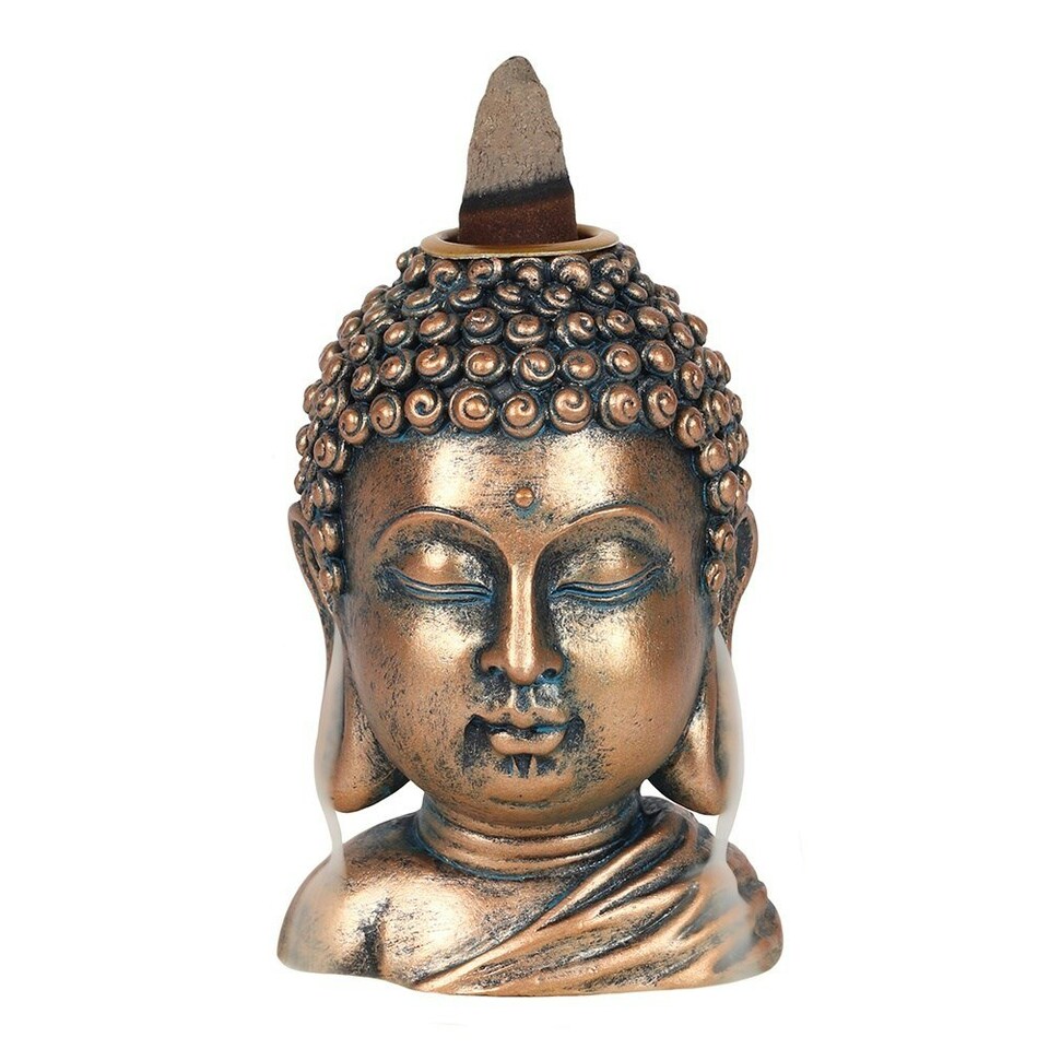 image 1 of Something Different Buddha Head Backflow Burner - Bronze - One Size