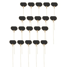 Handheld Mini Blackboard & Chalk For Plant Pots | Multi | Set of 20 & Oval | 20