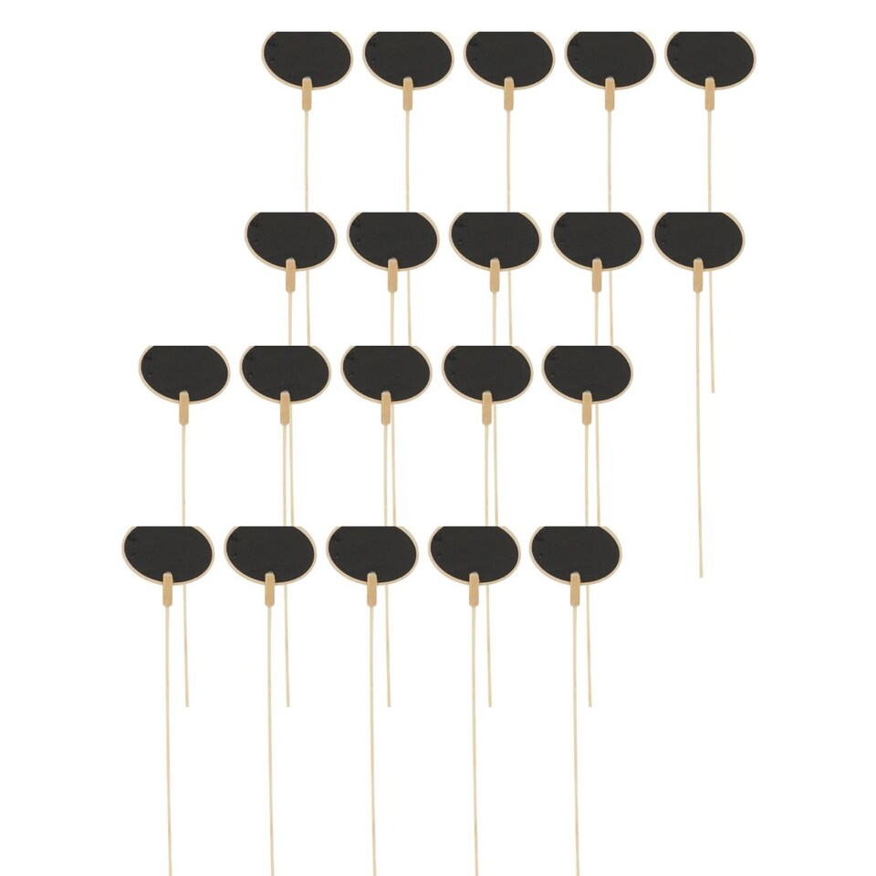 image 1 of Handheld Mini Blackboard & Chalk For Plant Pots | Multi | Set of 20 & Oval | 20