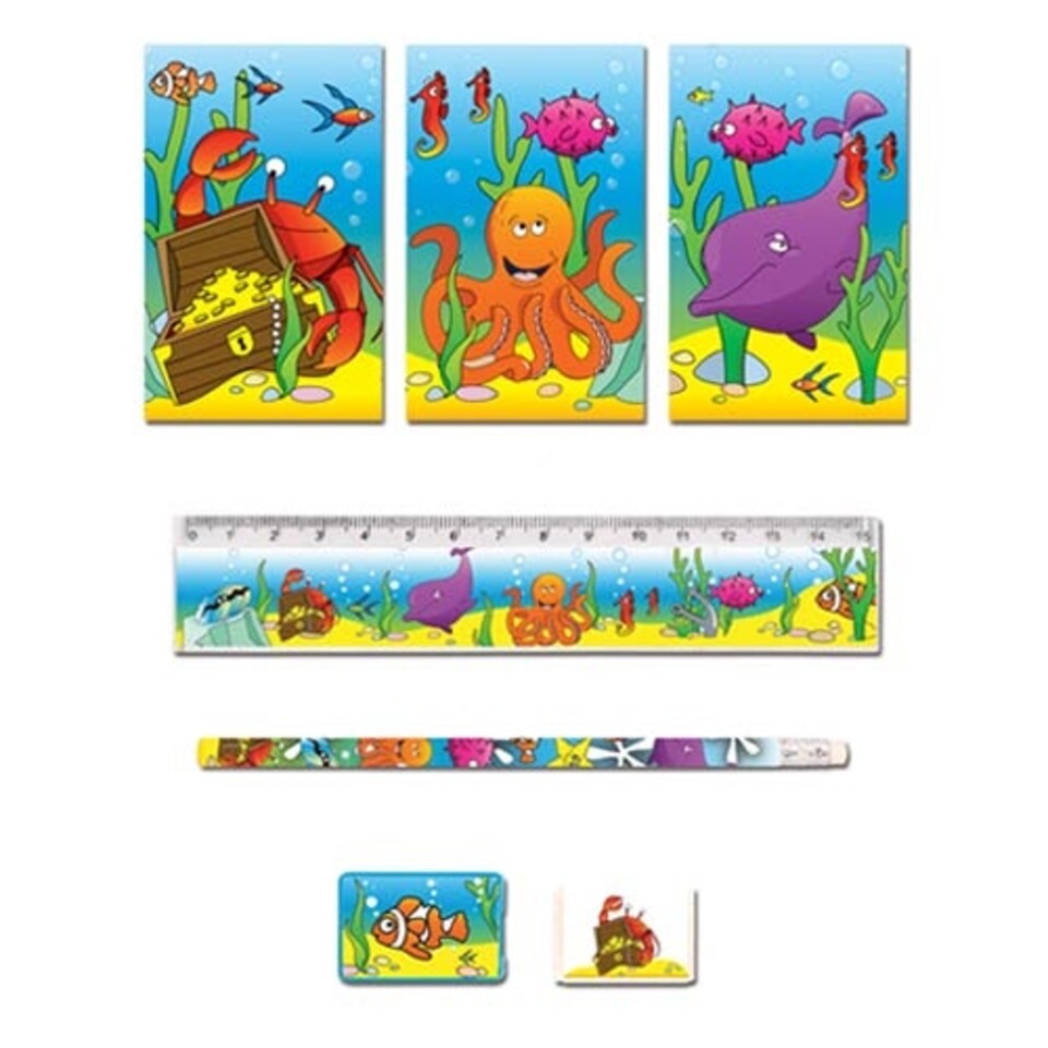 Assorted Sealife Stationery Favour Set