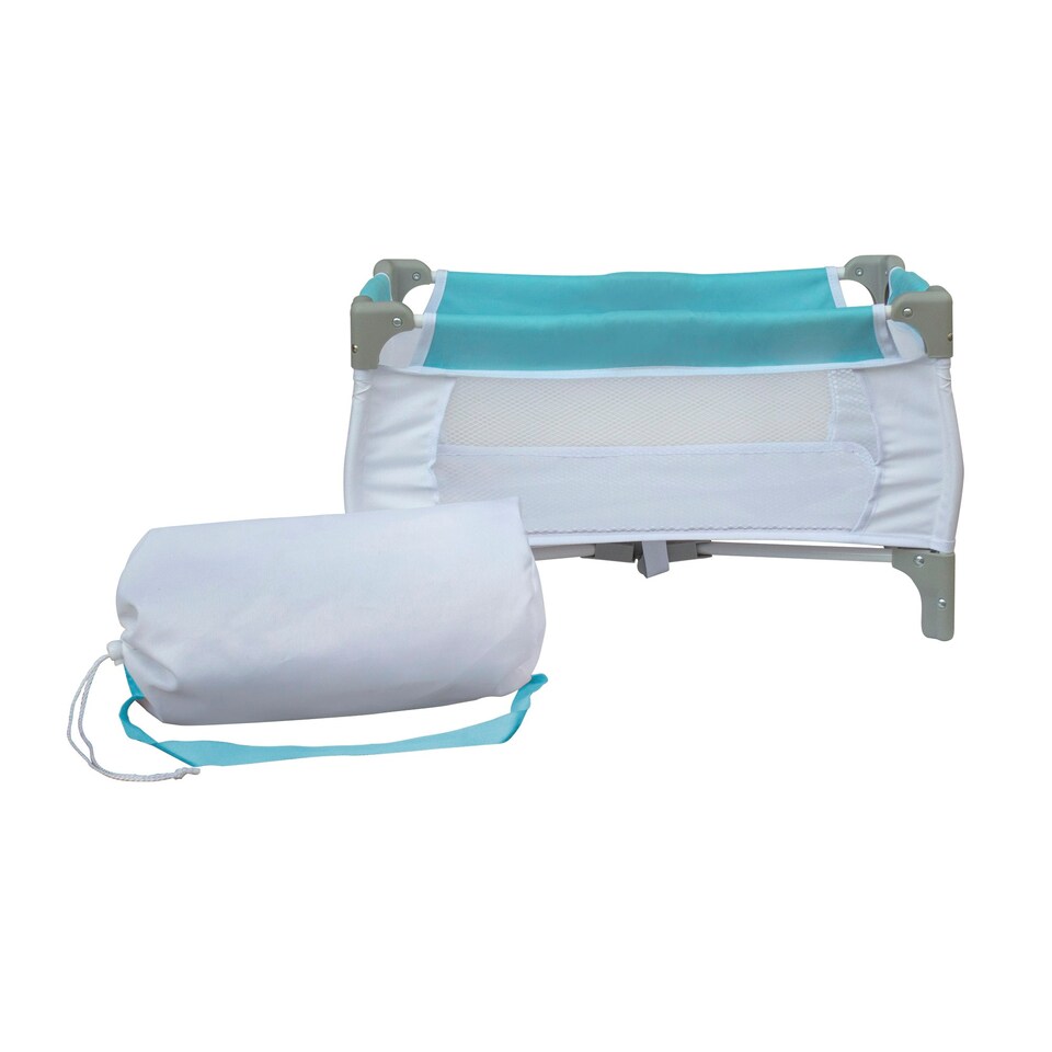image 1 of Teamson Kids 3 in 1 Doll Nursery Set Blue and White