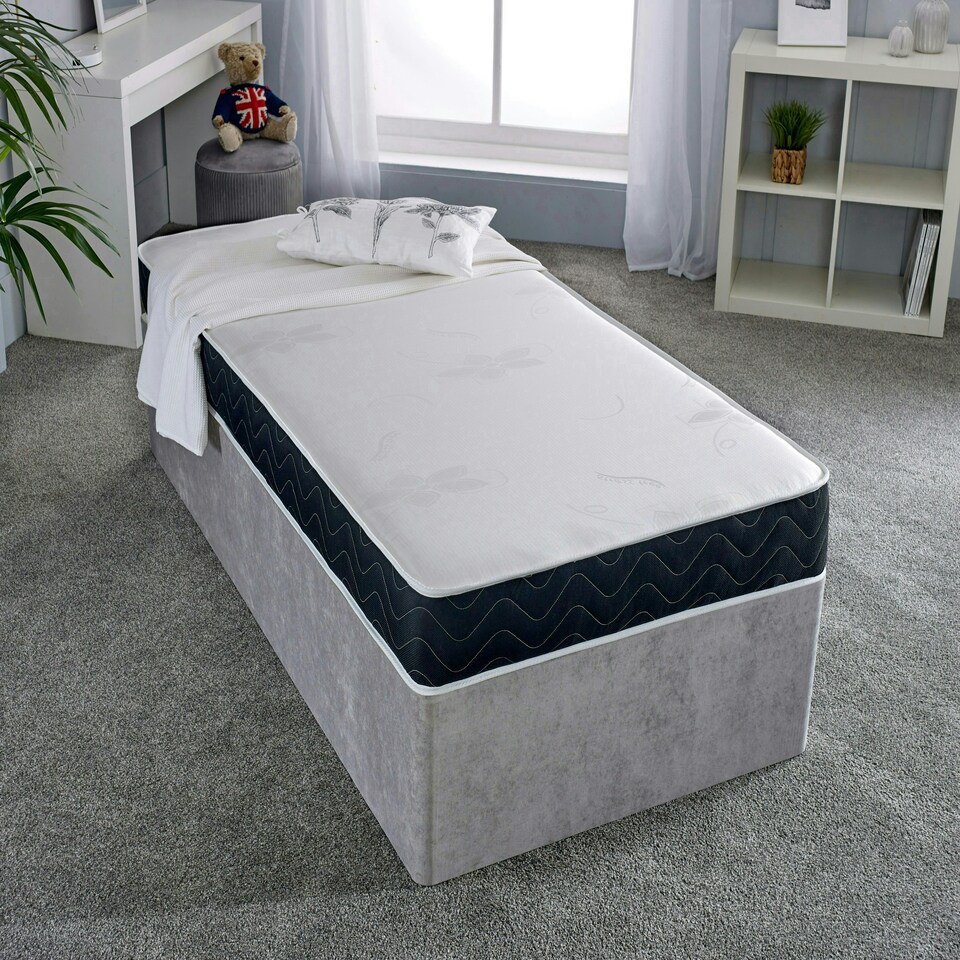 image 1 of Mars Black Border Hybrid Mattress - 17cm Deep, Medium-Soft Feel Black | King