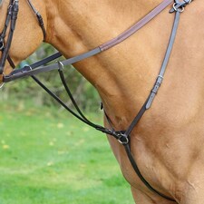Aviemore Hunt Weight Leather Horse Breastplate - Havana - Cob