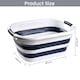 image 2 of 40L Oval Collapsible Laundry Basket, Foldable Plastic Laundry Hamper