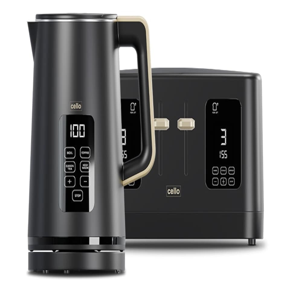 image 1 of Cello Breakfast Bundle - Digital Kettle and 4 Slice Toaster