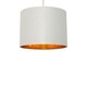 image 2 of Set of 2 Grey Cotton Gold Lining 25cm Pendant Lightshade | Grey | Gold | Medium | 2