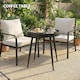 image 7 of Outsunny Round Garden Table, Outdoor Coffee Side Table with Plastic Top