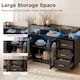 image 3 of HOMCOM High Gloss Sideboard with LED Lights, Power Outlets, Drawers
