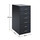image 5 of Living and Home Vertical File Cabinet with 6 Drawers - Black