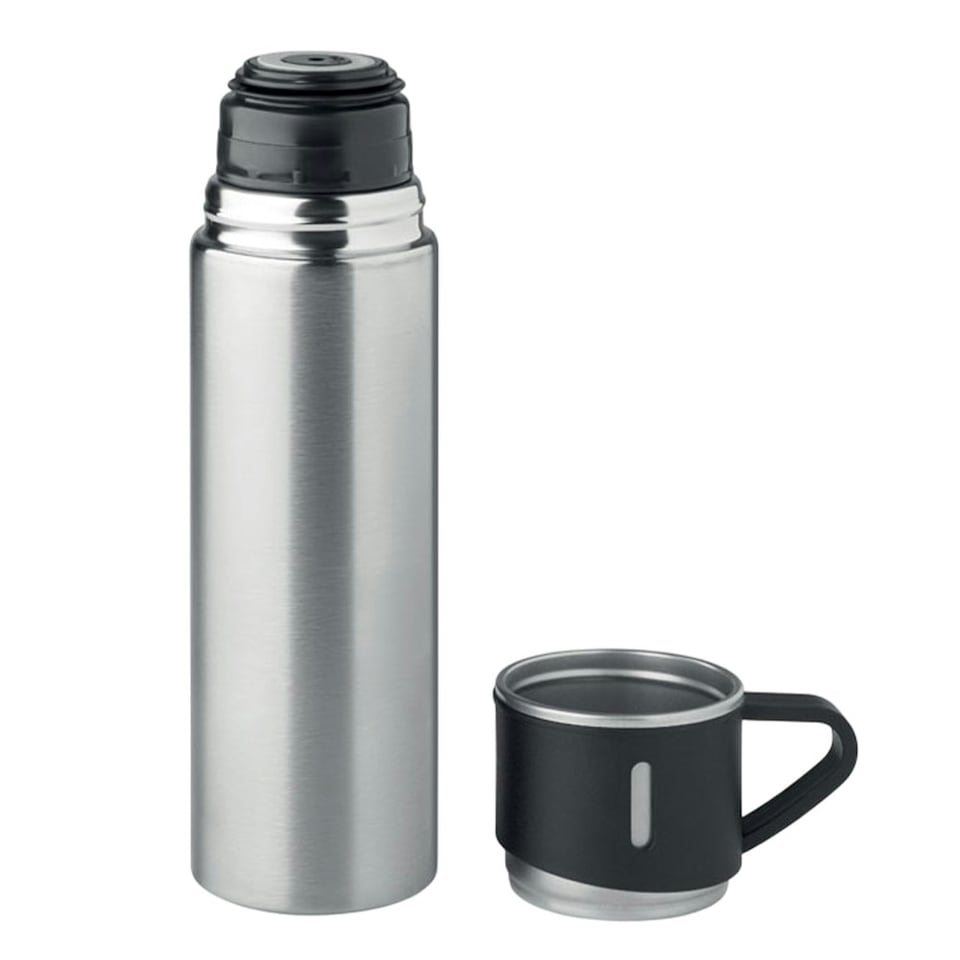 image 1 of MidOcean Tonia Double-Walled 420ml Flask - Matt Silver - One Size Multi | One Size