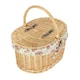 image 2 of Cotton Lined Buff Oval Picnic Basket Multi | Rose Garden | One Size