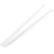 Clear Biodegradable Compostable Smoothie Straws 23cm - Pack of 80